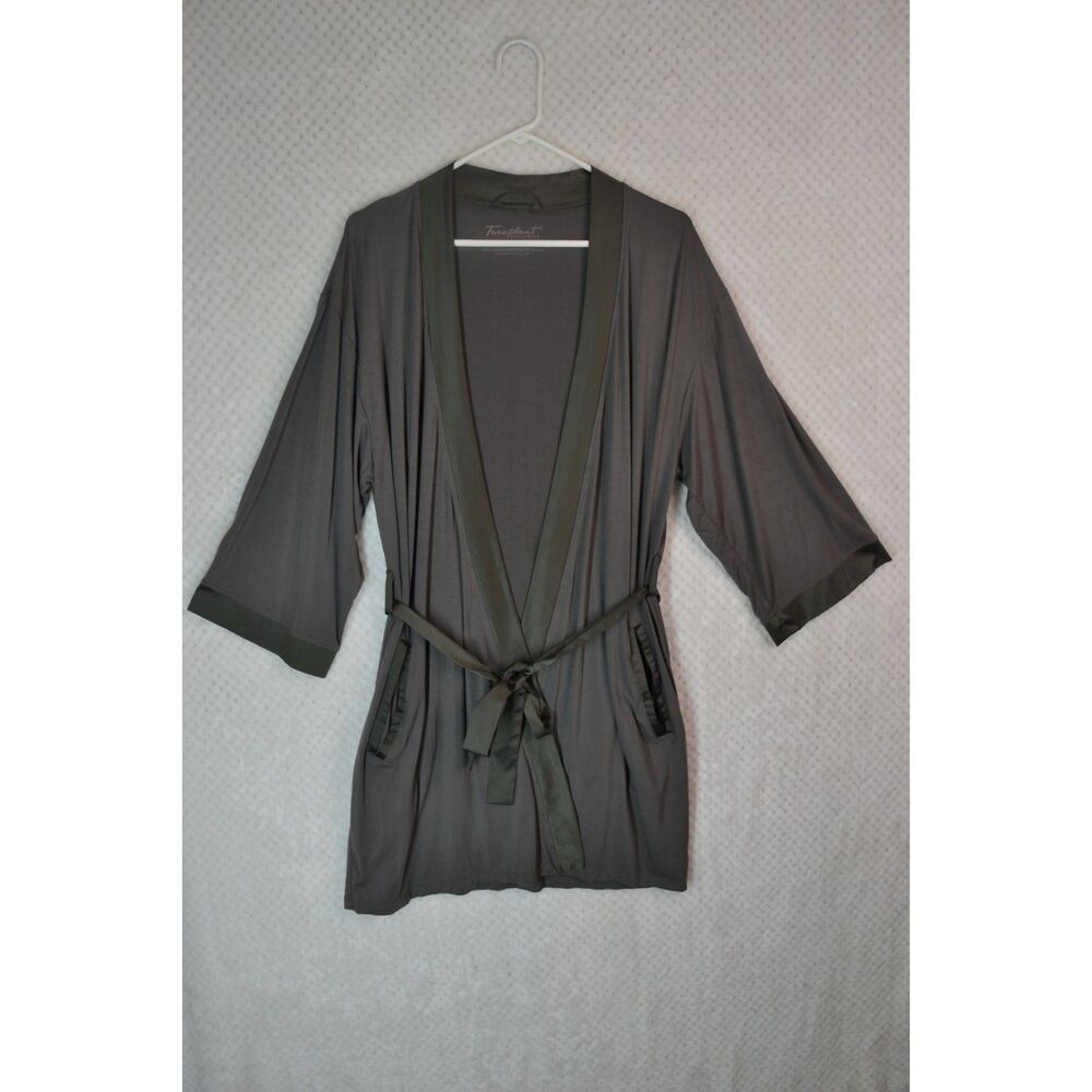 Faceplant Dreamwear Women's Small-Medium Gray Bamboo Kimono Robe